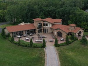 Experience River Falls Craft Beverages - Drone shot of Belle Ame Winery