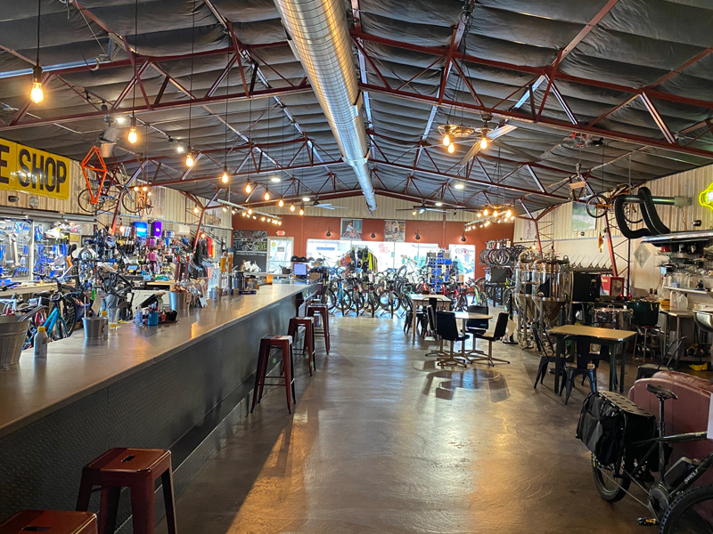 Experience River Falls Craft Brews - Order yours at the Garage - image of interior